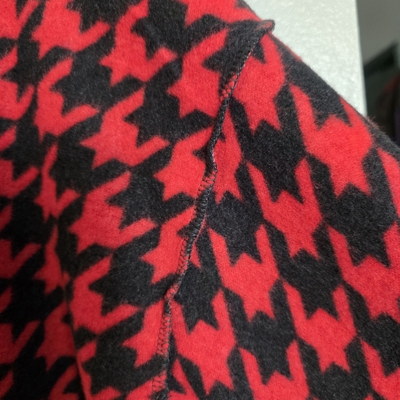 Bibi Flannel Plaid Tunic 1/4 Zip Top Exposed Stitching NWOT Small Oversized - Picture 10 of 12